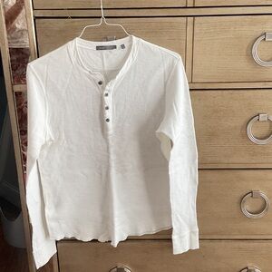 Vince White Long Sleeve top; size L